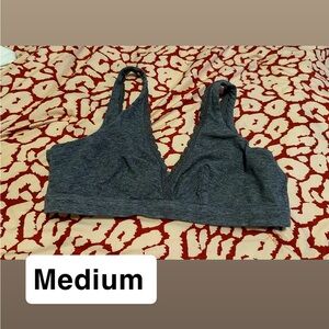 Gray Women's Lace Trim Bralette